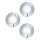 Eglo - set van 3 LED-badkamer inbouwspots FUEVA 1x LED/2,8W/230V IP44 glanzend chroom Ø 8,5 cm