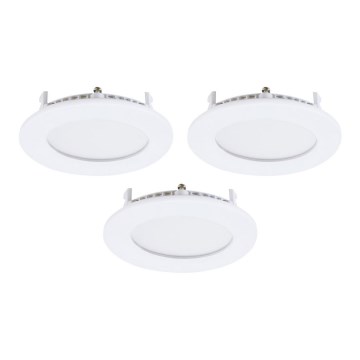 Eglo - SET van 3 LED-inbouwspots FUEVA-RW 1xLED/2,8W/230V Ø 8,5 cm