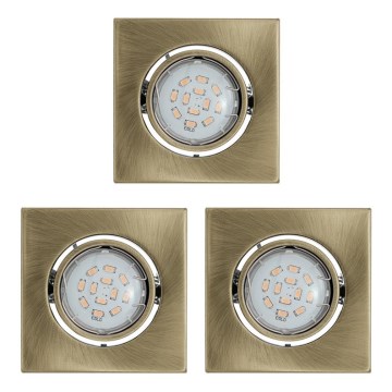 Eglo - Set van 3 LED-inbouwspots IGOA 1xGU10/5W/230V