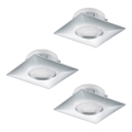 Eglo - Set van 3 LED-inbouwspots PINEDA LED/6W/230V