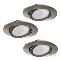 Eglo - Set van 3 LED-inbouwspots TEDO 1xGU10-LED/5W/230V