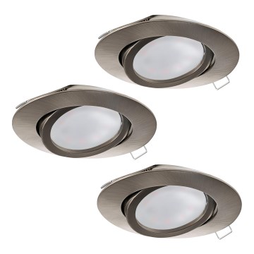 Eglo - Set van 3 LED-inbouwspots TEDO 1xGU10-LED/5W/230V