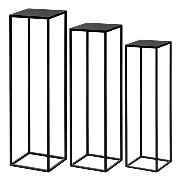 Eglo - SET van 3x Zwarte plantenstandaards