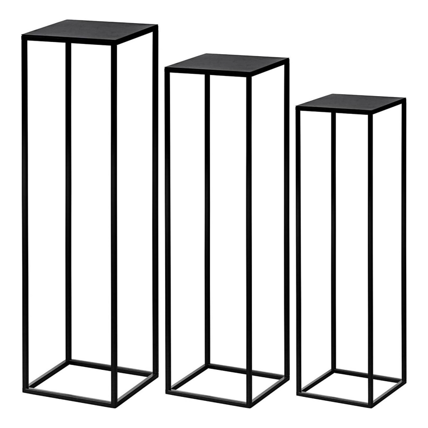 Eglo - SET van 3x Zwarte plantenstandaards