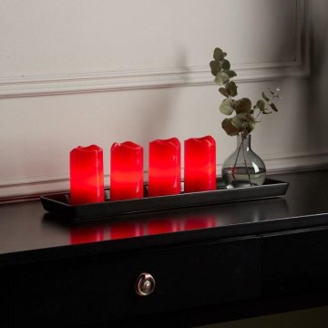 Eglo - Set van 4 LED-kerstdecoraties ADVENT LED/0,18W/2xCR2032 + afstandsbediening