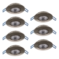 Eglo - SET van 7 LED-inbouwspots LED/4,9W/230V 2700/4000/6500K diameter 9 cm mat chroom
