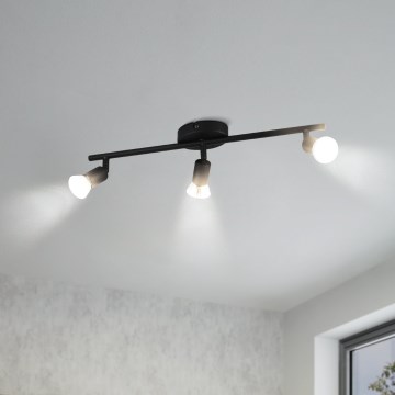 Eglo - Spot LED 3xGU10/2,8W/230V 3000K noir