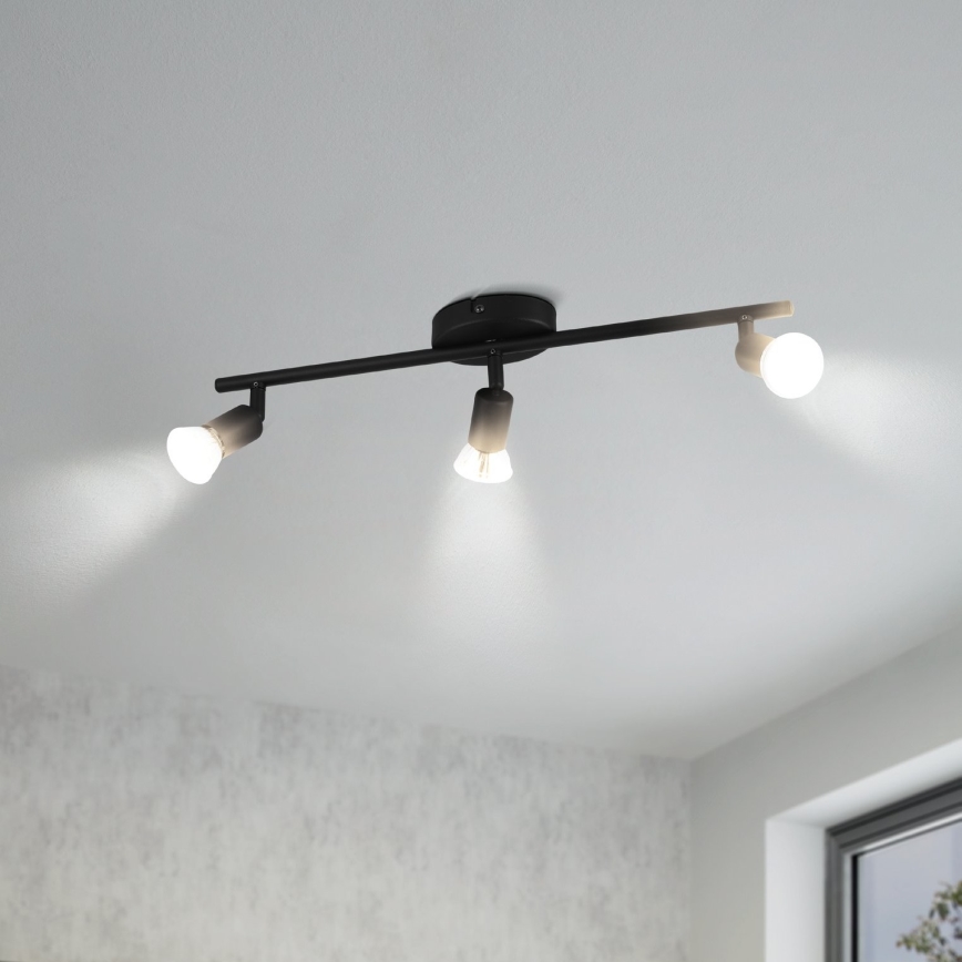 Eglo - Spot LED 3xGU10/2,8W/230V 3000K noir
