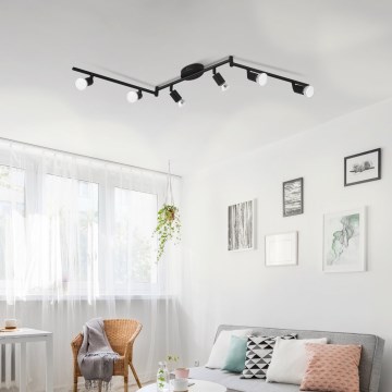 Eglo - Spot LED 6xGU10/2,8W/230V 3000K noir