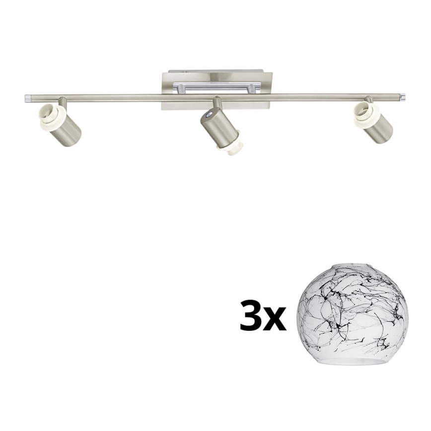 Eglo - Spot LED MY CHOICE 3xE14/40W/230V chrome mat/blanc/noir