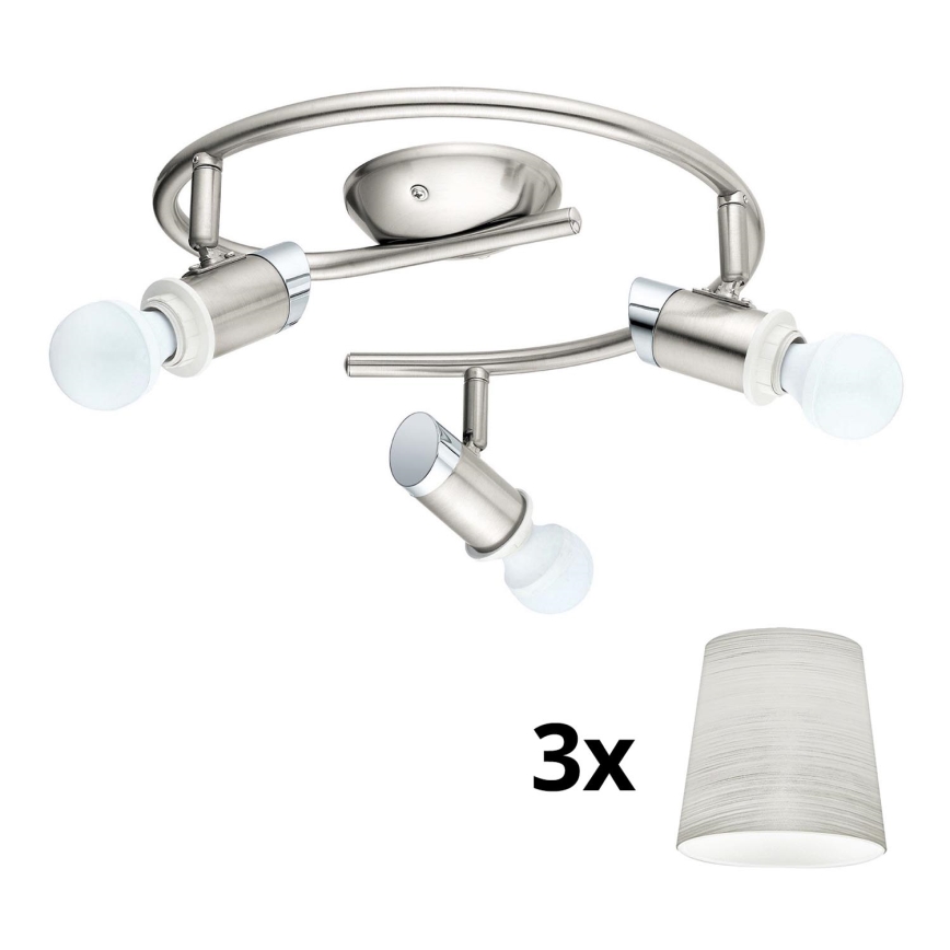 Eglo - Spot LED MY CHOICE 3xE14/4W/230V  chrome mat/crème