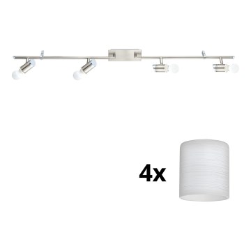 Eglo - Spot LED MY CHOICE 4xE14/4W/230V  chrome mat/blanc
