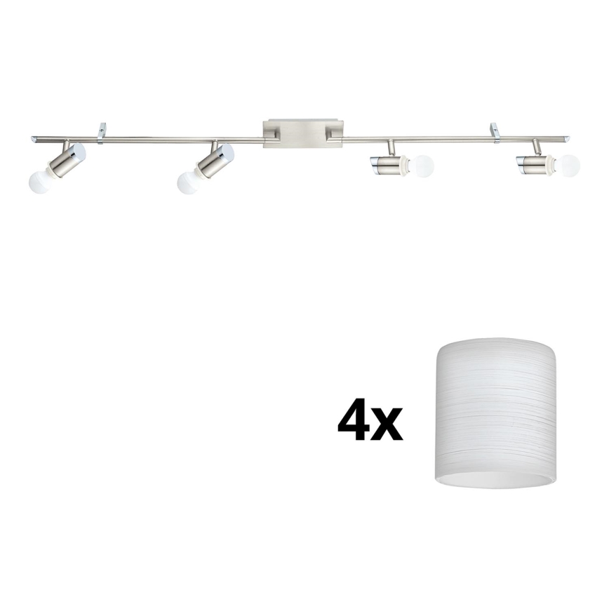 Eglo - Spot LED MY CHOICE 4xE14/4W/230V  chrome mat/blanc
