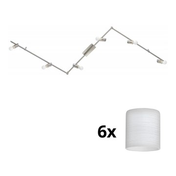 Eglo - Spot LED MY CHOICE 6xE14/4W/230V chrome mat/blanc
