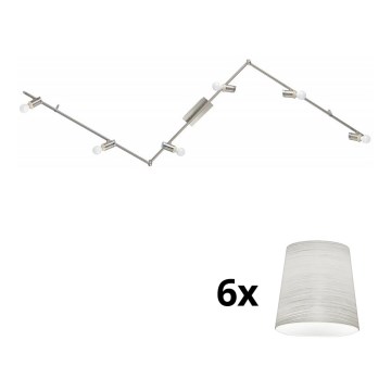 Eglo - Spot LED MY CHOICE 6xE14/4W/230V chrome mat/crème