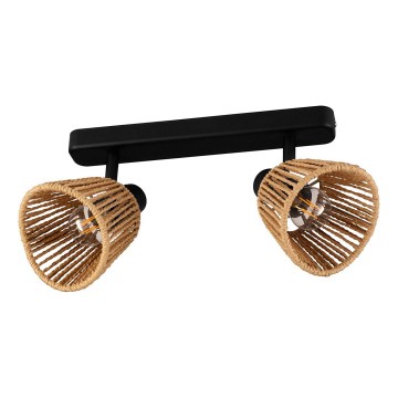 Eglo - Spotarmatuur 2xE14/10W/230V zwart/beige