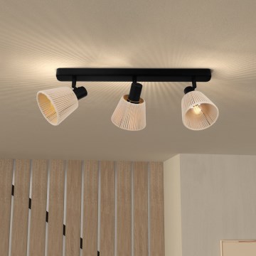 Eglo - Spotarmatuur 3xE14/40W/230V beige/zwart