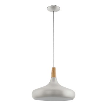 Eglo - Suspension 1xE27/60W/230V d. 40 cm argent