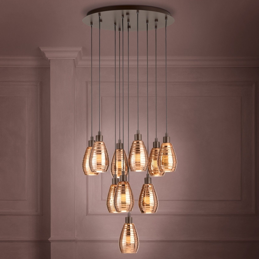 Eglo - Suspension avec fil 10xE27/60W/230V