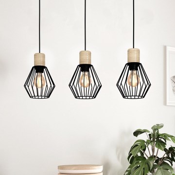 Eglo - Suspension avec fil 3xE27/60W/230V