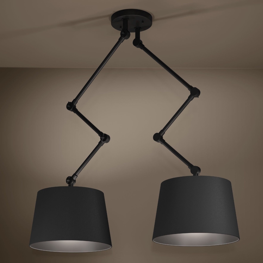 Eglo - Suspension-barre 2xE27/40W/230V noir