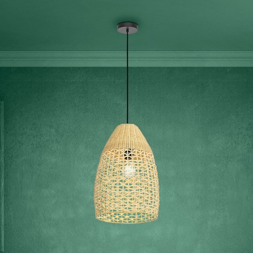 Eglo - Suspension filaire 1xE27/40W/230V d. 35 cm bambou