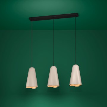 Eglo - Suspension filaire 3xE27/40W/230V beige