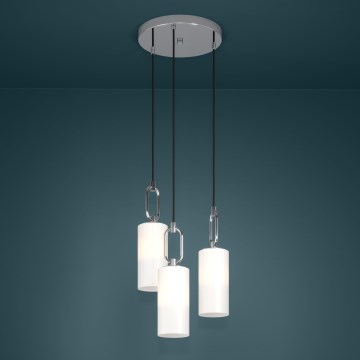 Eglo - Suspension filaire 3xE27/40W/230V chrome brillant
