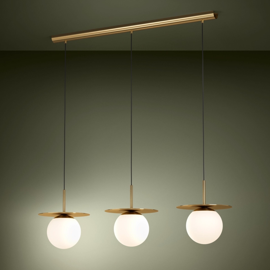 Eglo - Suspension filaire 3xE27/40W/230V doré