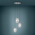 Eglo - Suspension filaire 3xE27/60W/230V fumé