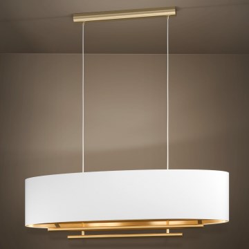 Eglo - Suspension filaire 4xE27/40W/230V blanc/doré