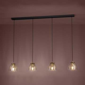 Eglo - Suspension filaire 4xE27/40W/230V doré