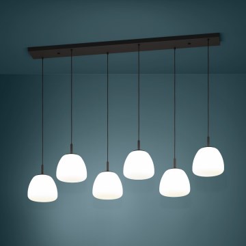 Eglo - Suspension filaire 6xE27/40W/230V noir