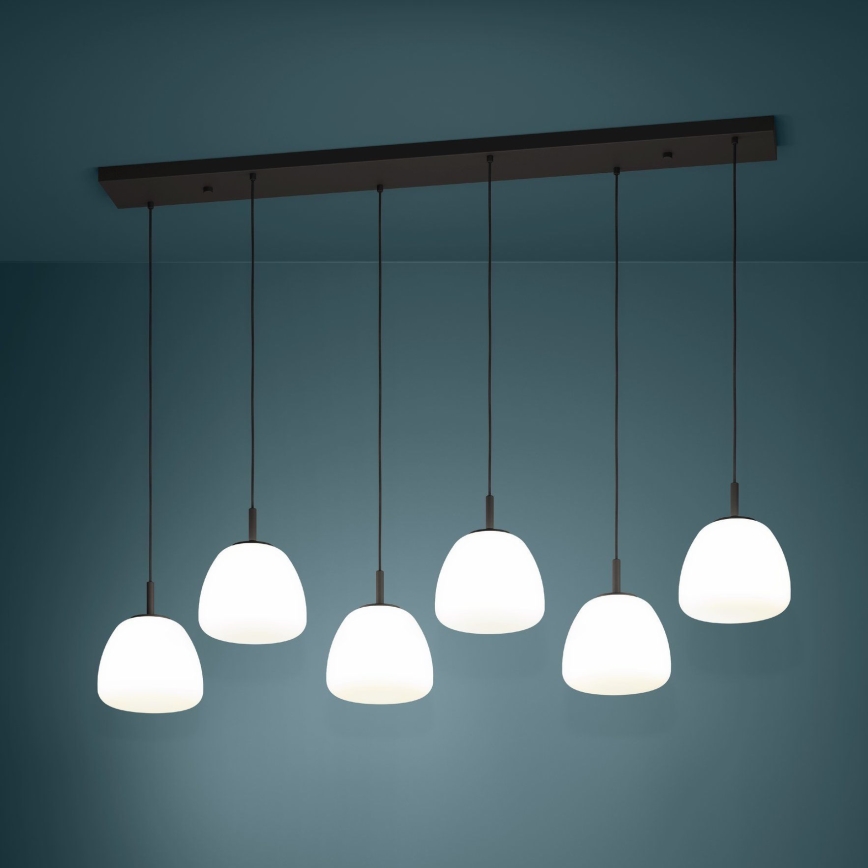 Eglo - Suspension filaire 6xE27/40W/230V noir