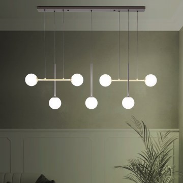 Eglo - Suspension filaire 7xE14/40W/230V doré/noir