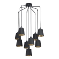 Eglo - Suspension filaire 9xE27/40W/230V noire