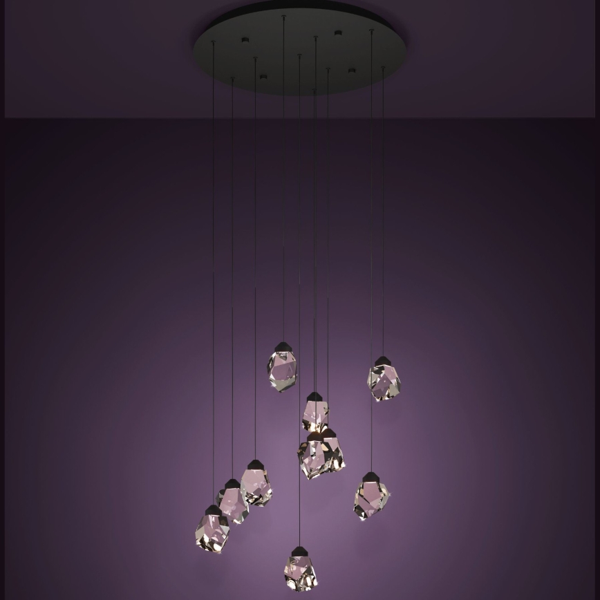 Eglo - Suspension filaire à intensité variable 10xLED/3W/230V 3000K noir/transparent