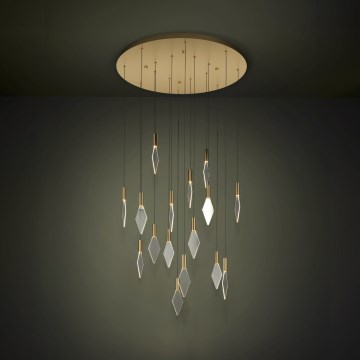 Eglo - Suspension filaire à intensité variable 16xLED/3,3W/230V 3000K d. 78 cm doré