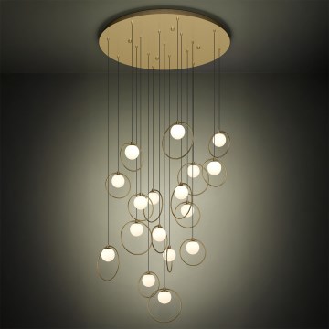 Eglo - Suspension filaire à intensité variable 17xLED/3W/230V 3000K d. 78 cm doré