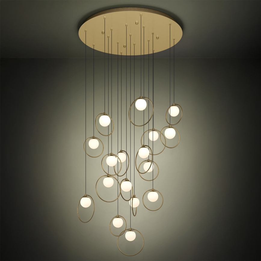 Eglo - Suspension filaire à intensité variable 17xLED/3W/230V 3000K d. 78 cm doré