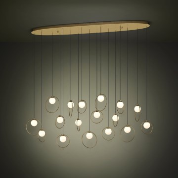 Eglo - Suspension filaire à intensité variable 17xLED/3W/230V 3000K doré