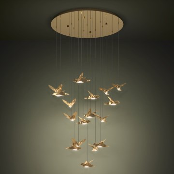 Eglo - Suspension filaire à intensité variable 17xLED/3W/230V 3000K doré