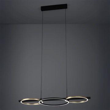 Eglo - Suspension filaire à intensité variable 2xLED/12,5W/230V + LED/15,5W 3000K noir