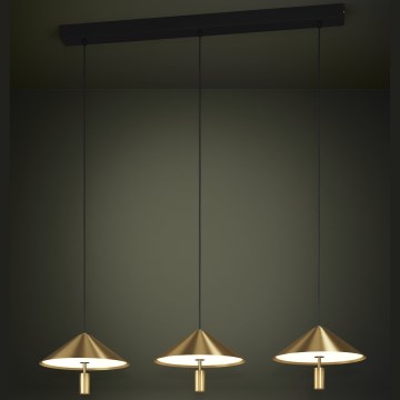 Eglo - Suspension filaire à intensité variable 3xLED/12W/230V 3000K doré