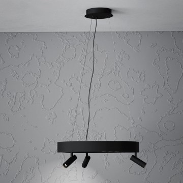 Eglo - Suspension filaire à intensité variable 3xLED/8W/230V + 3xLED/8,5W 3000K noir + Télécommande