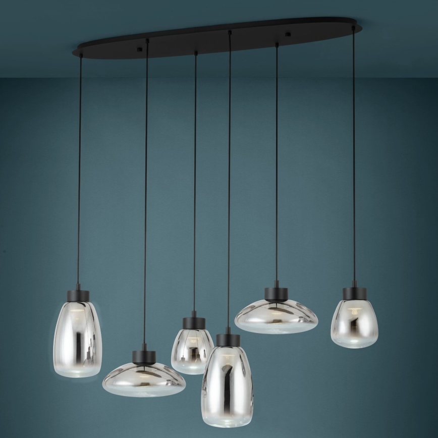 Eglo - Suspension filaire à intensité variable 6xLED/5,4W/230V 2700K fumé