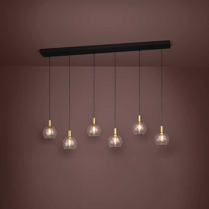 Eglo - Suspension filaire à intensité variable 6xLED/5,4W/230V 3000K doré