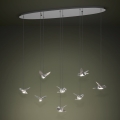 Eglo - Suspension filaire à intensité variable 8xLED/4,2W/230V 3000K chrome brillant
