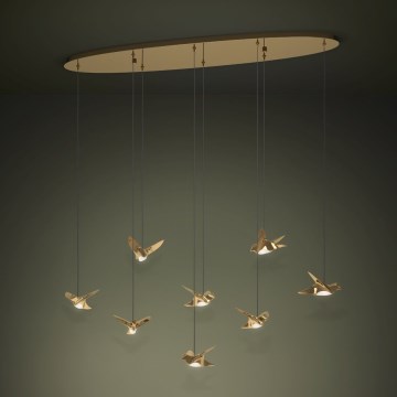 Eglo - Suspension filaire à intensité variable 8xLED/4,2W/230V 3000K doré