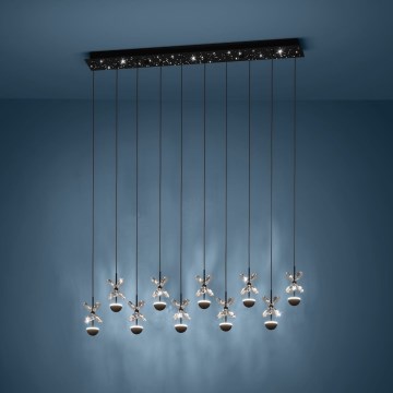 Eglo - Suspension filaire à intensité variable LED/23W/230V 3000K noir
